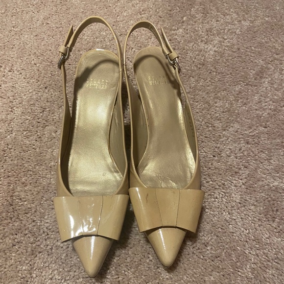 Stuart Weitzman Nude Kitten Heels - 7.5 - Picture 5 of 5
